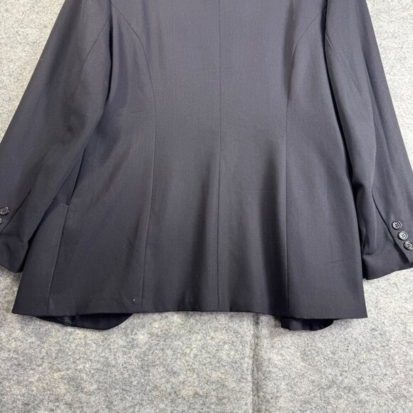 Vintage Marks & Spencer St. Michael 100% Wool Blazer Jacket Dark Navy US 12 - Picture 14 of 14